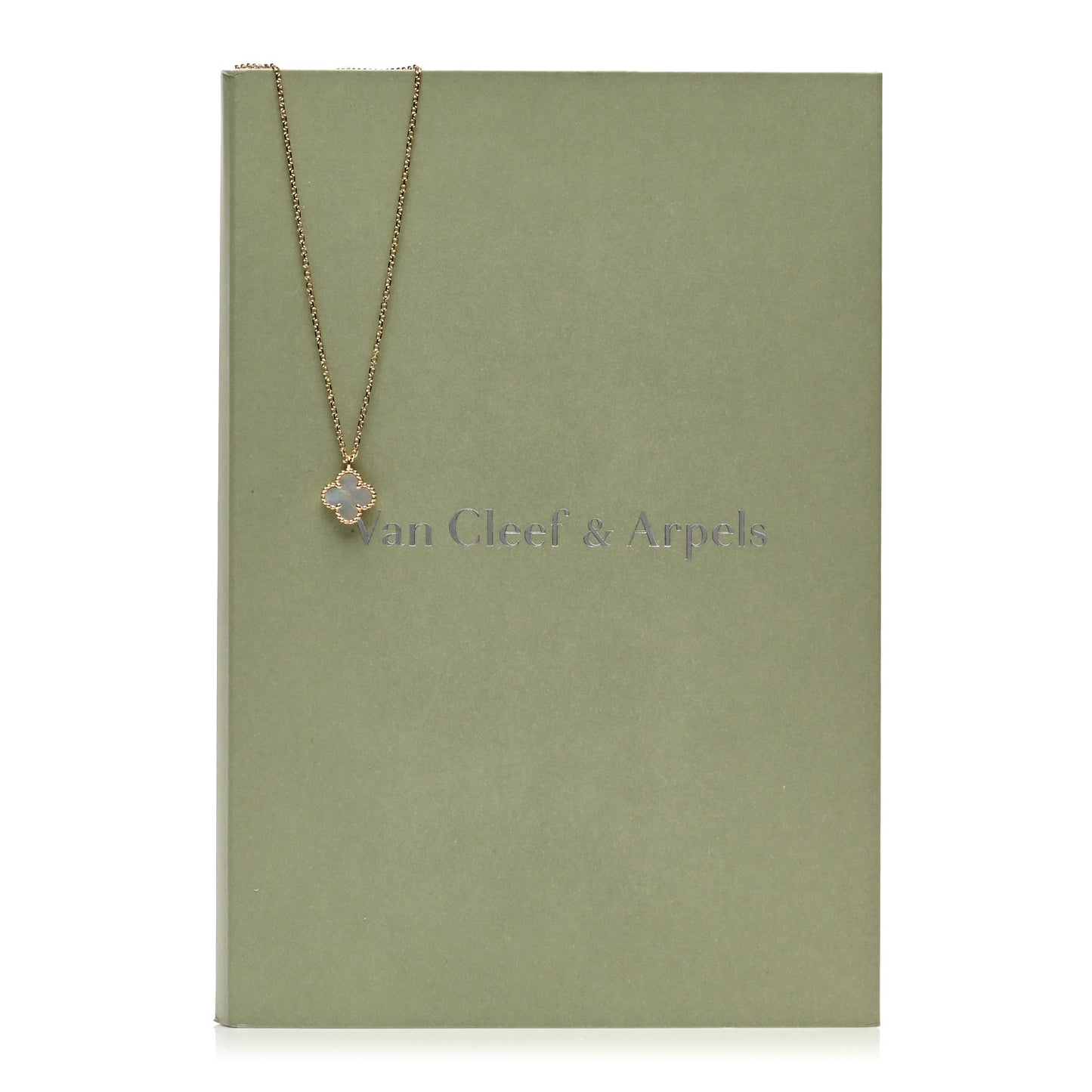 18K Yellow Gold Mother of Pearl Sweet Alhambra Pendant Necklace