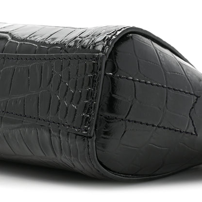 Givenchy Calfskin Crocodile Embossed Nano Antigona Black 8 of 10