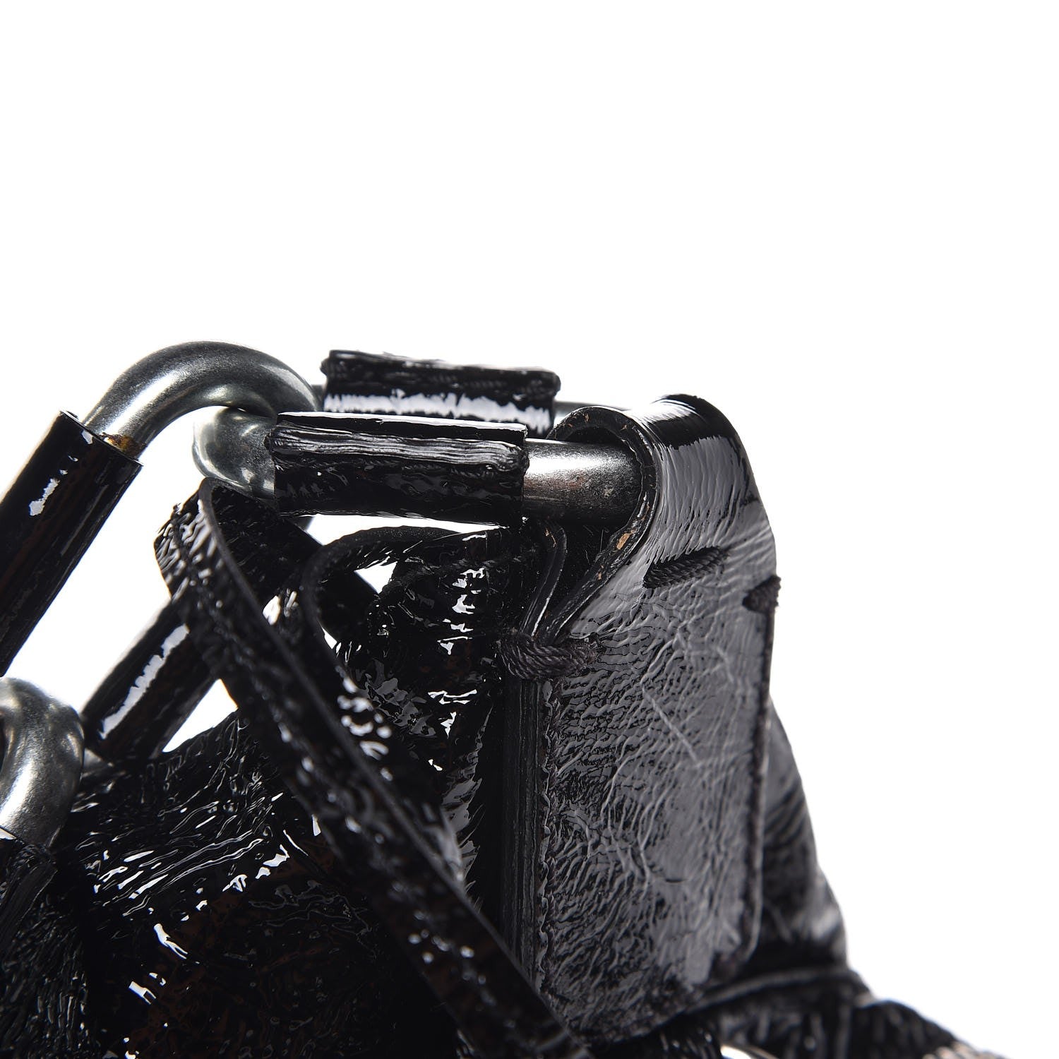 Chloe Crinkled Patent Betty Hobo Black 12 of 15