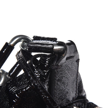 Chloe Crinkled Patent Betty Hobo Black 12 of 15