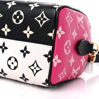 Louis Vuitton Empreinte Monogram Spring in the City Speedy Bandouliere 20 Black White Pink 8 of 9
