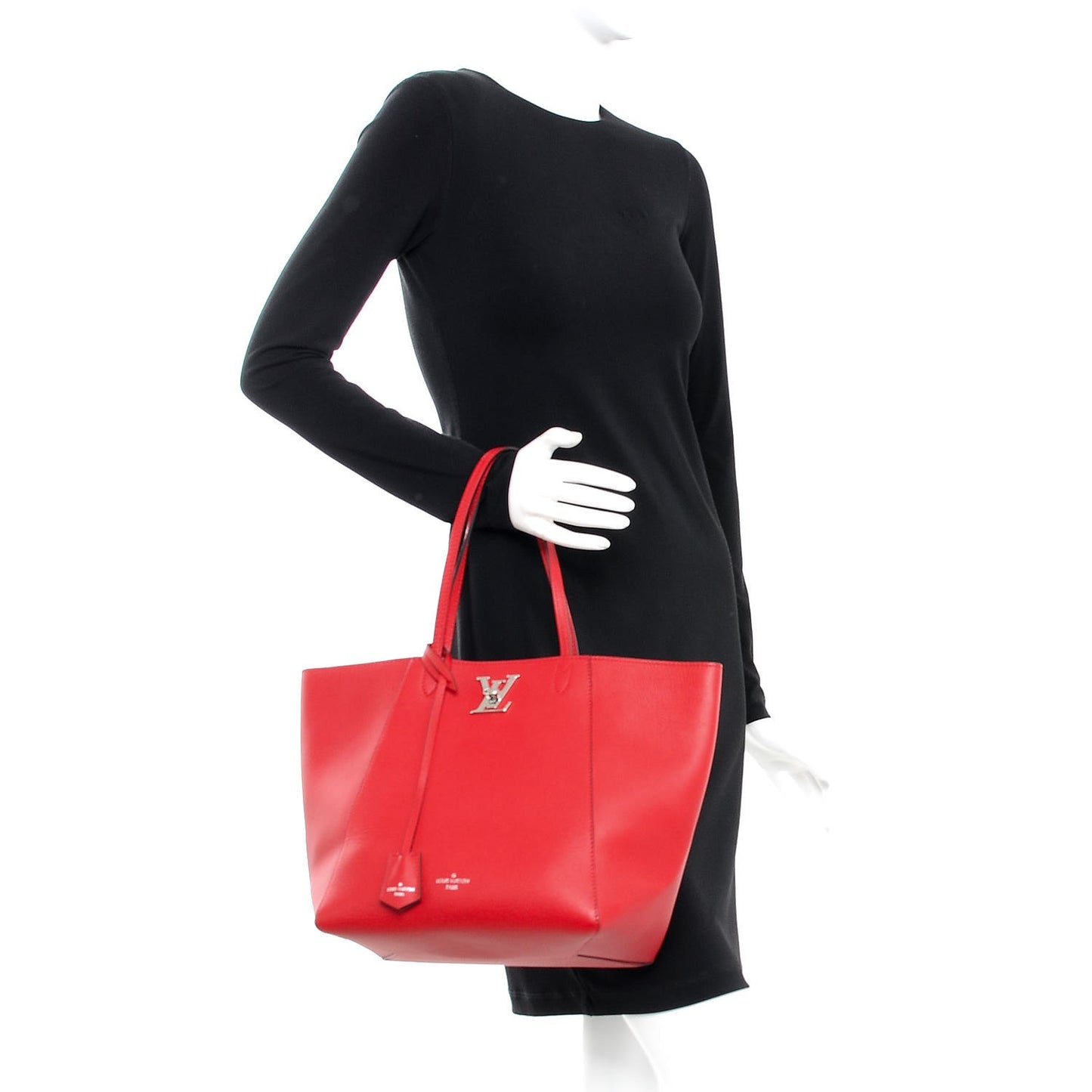 Calfskin Lockme Cabas Rubis