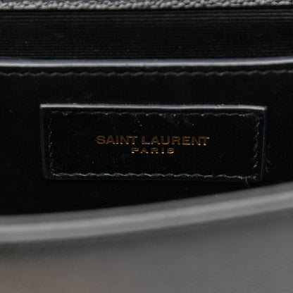 Saint Laurent Grain De Poudre Small Monogram Kate Satchel Black 7 of 12