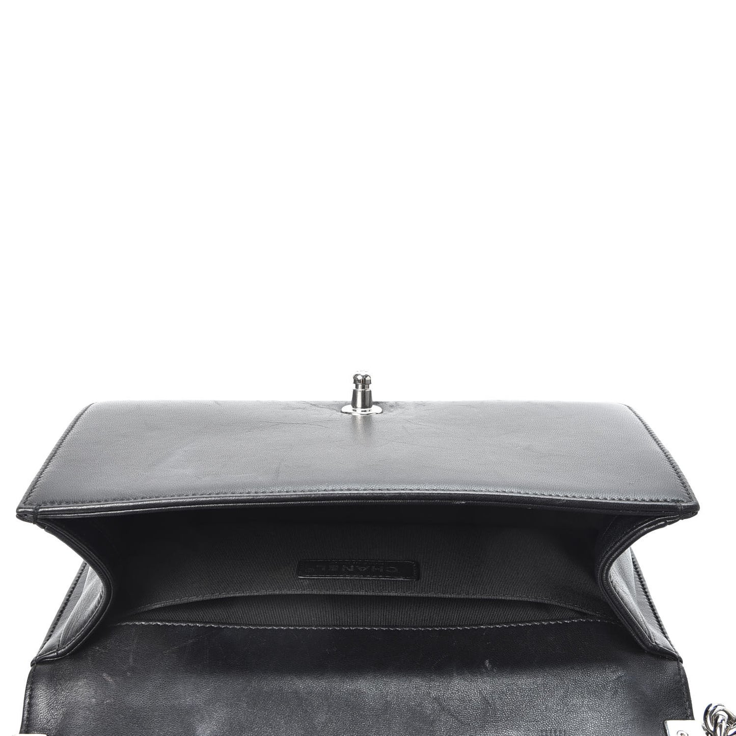 Calfskin Tweed Sequin Stitched Medium Boy Flap Black White