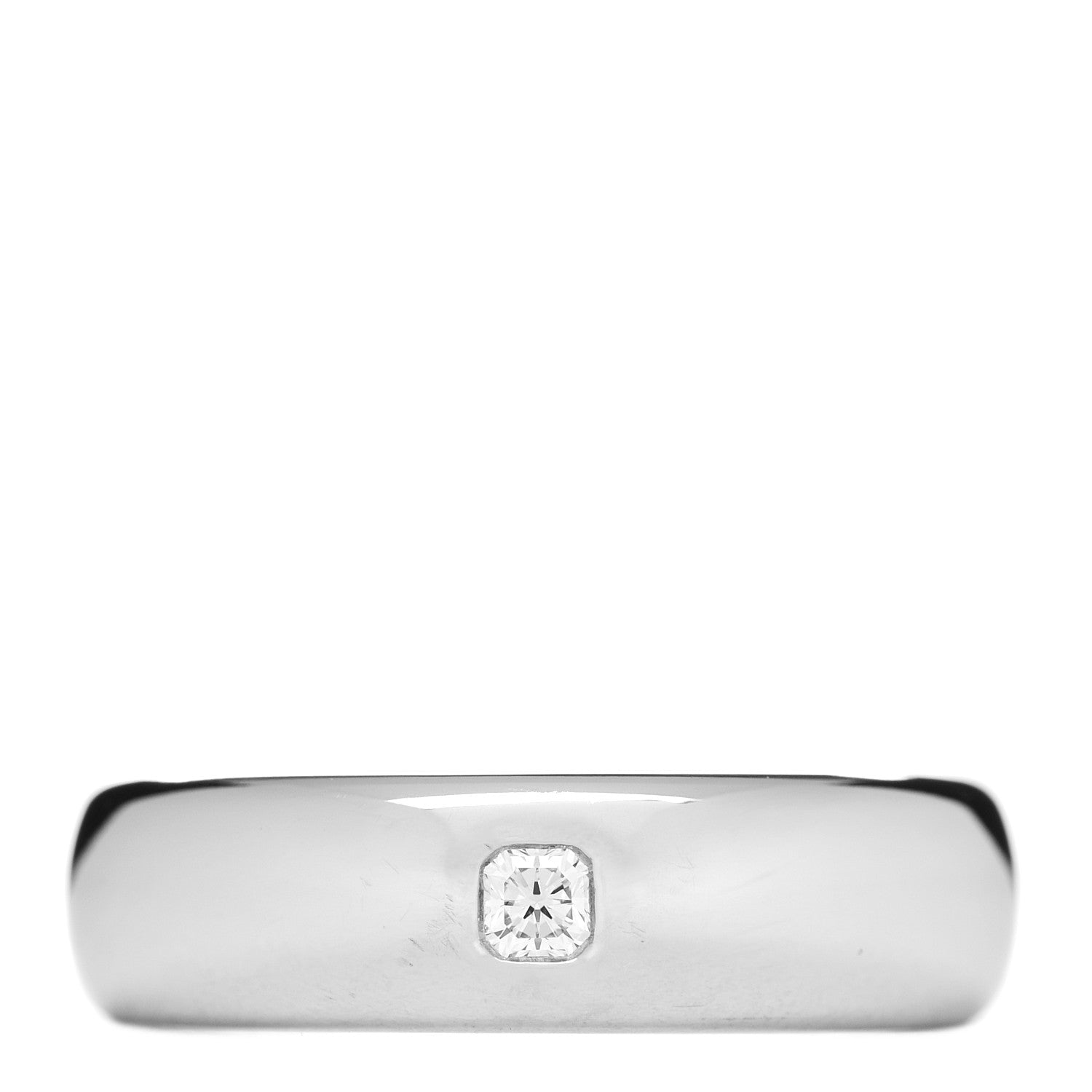 Tiffany Platinum Diamond 6mm Lucida Wedding Band Ring 56 7.5 1 of 5