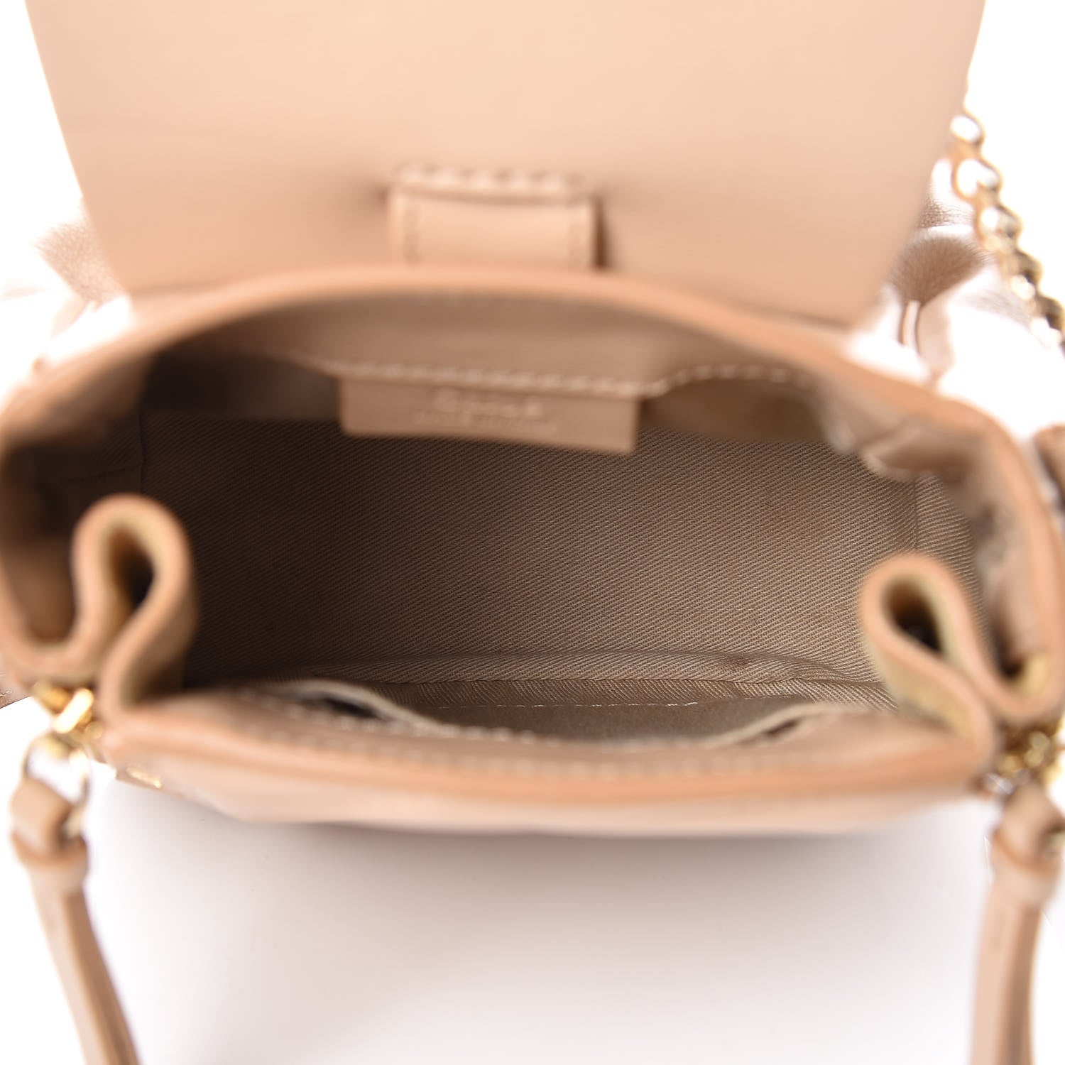 Chloe Calfskin Quilted Mini Faye Backpack Pearl Beige 5 of 10