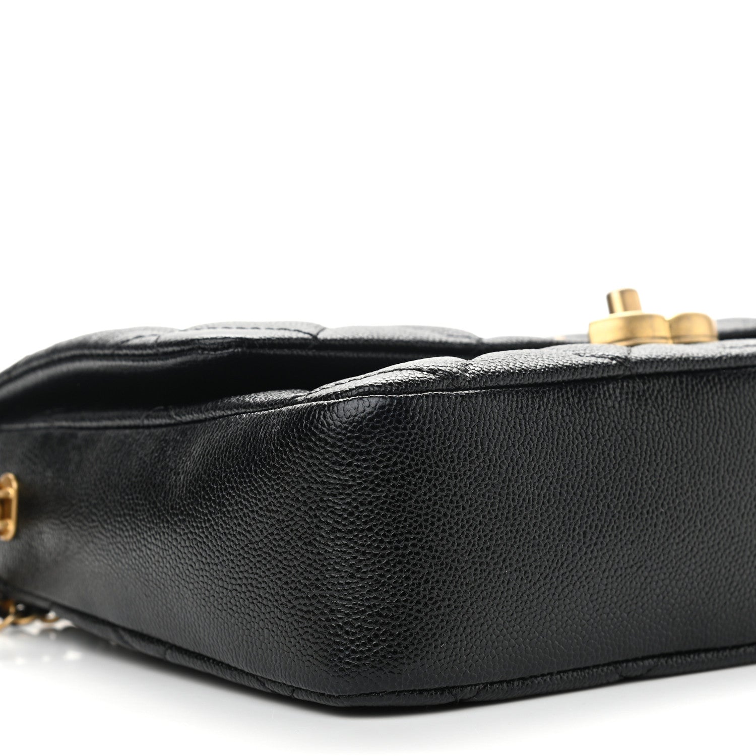 Chanel Shiny Caviar Quilted Large Chain Melody Flap Black 8 of 10