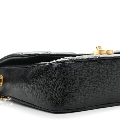 Chanel Shiny Caviar Quilted Large Chain Melody Flap Black 8 of 10