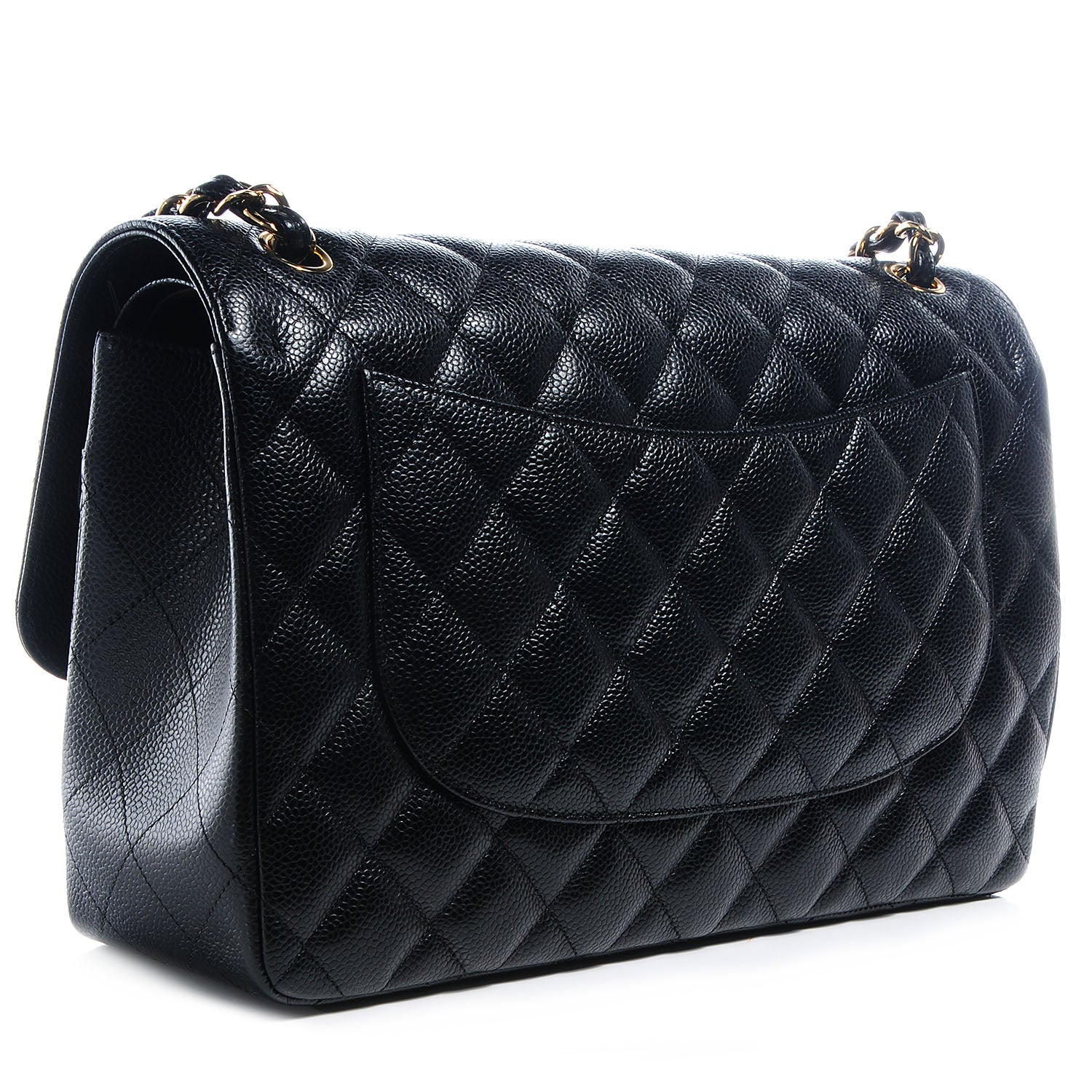 Chanel Caviar Quilted Jumbo Double Flap Black 3 of 9