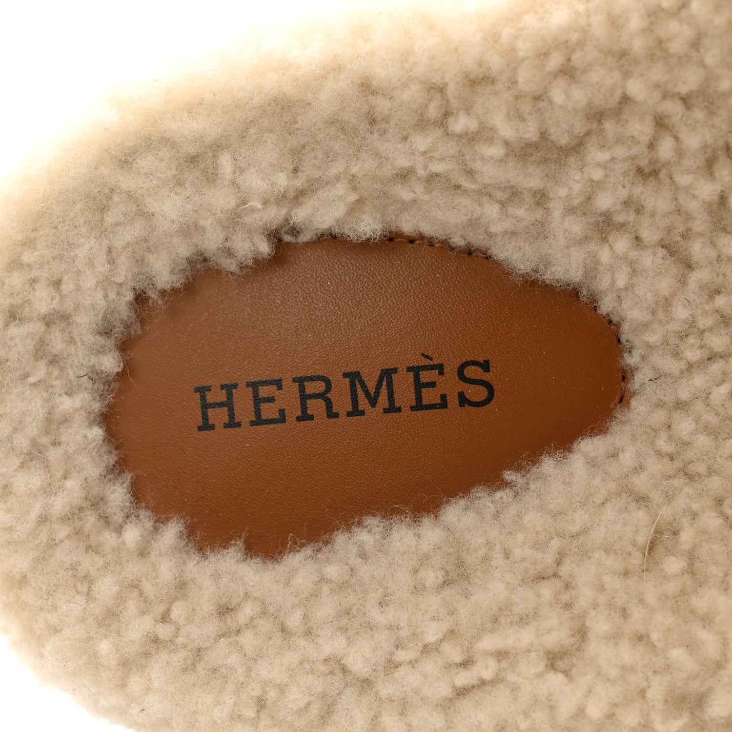 Hermes Suede Goatskin Woolskin Womens Chypre Sandals 40 Naturel Ecru 7 of 8