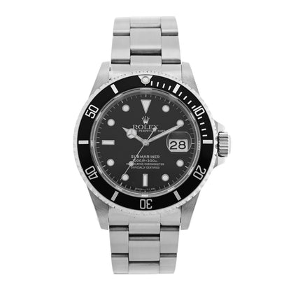 Rolex Stainless Steel 40mm Oyster Perpetual Submariner Date Watch Black 16610 1 of 4