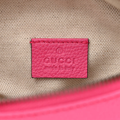 Gucci Grained Calfskin Small Logo Belt Bag Box Pink Green 6 of 10