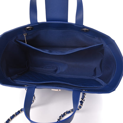 Chanel Caviar Quilted Large CC Box Shopping Tote Blue 5 of 12