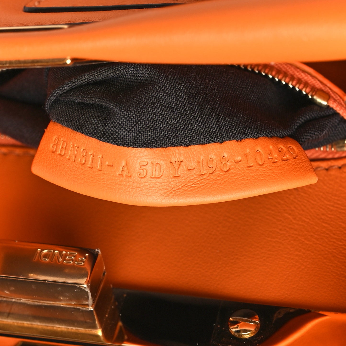 Vitello Grace Matte Two Pocket Mini Peekaboo Iconic Satchel Aranciata
