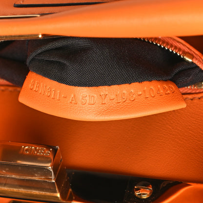 Fendi Vitello Grace Matte Two Pocket Mini Peekaboo Iconic Satchel Aranciata 7 of 11