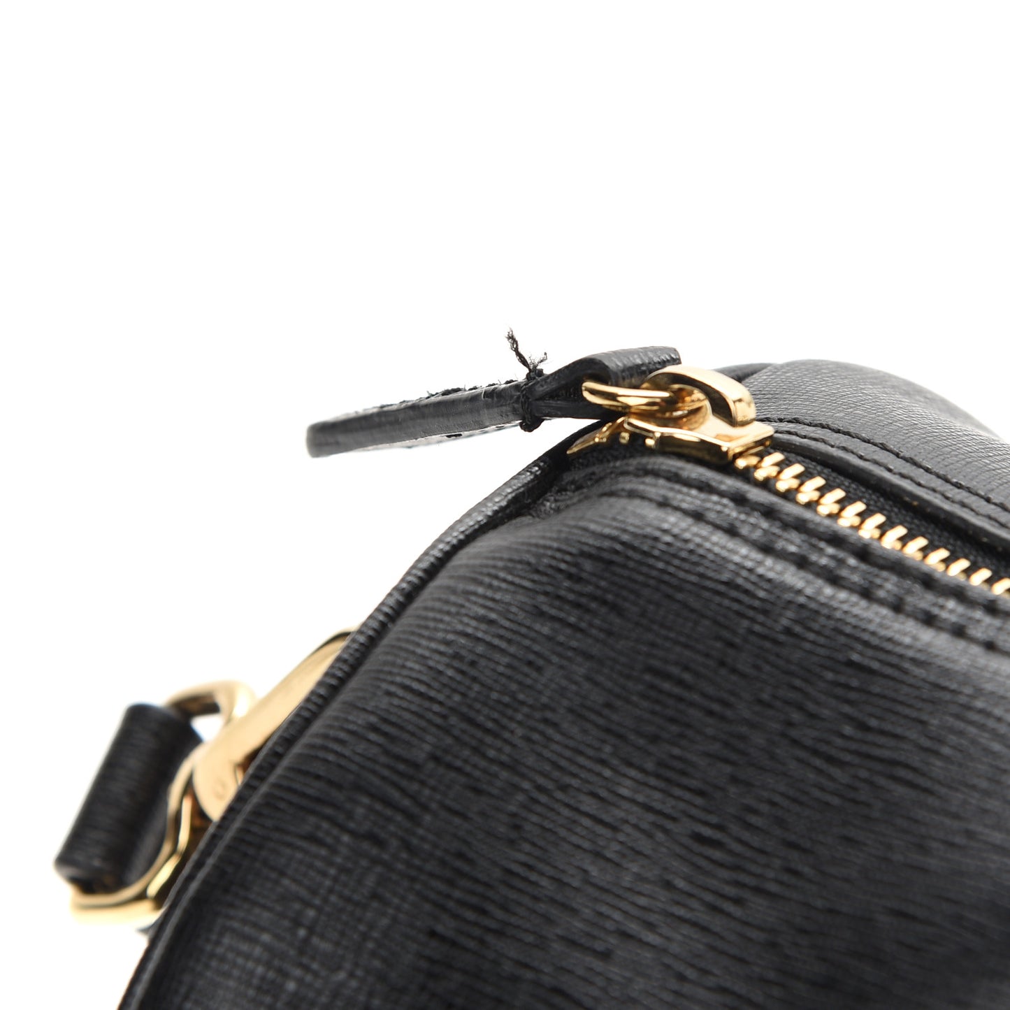 Saffiano Calfskin Palazzo Duffle Bag Black