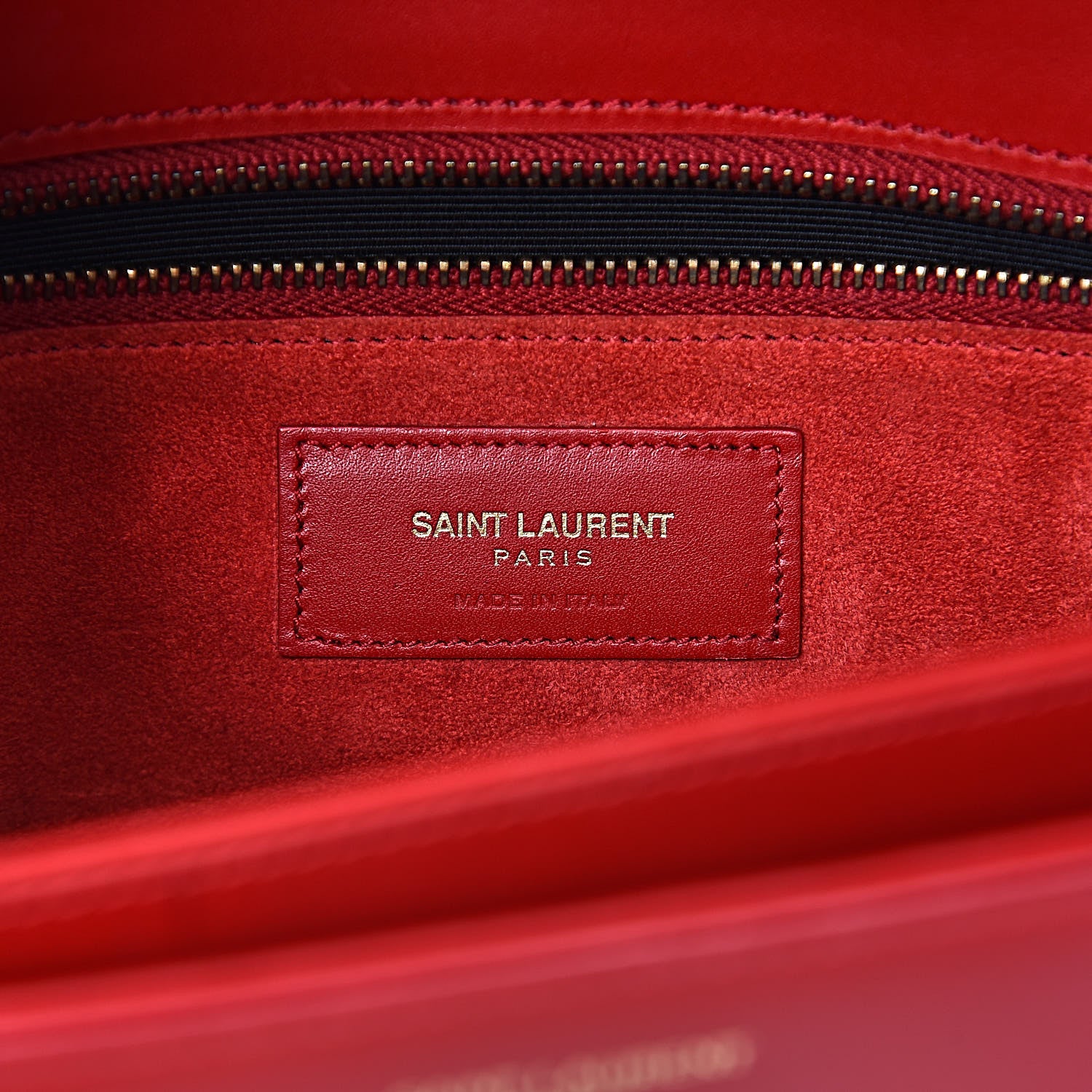 Saint Laurent Smooth Calfskin Medium Classic Monogram Universite Bag Red 6 of 20