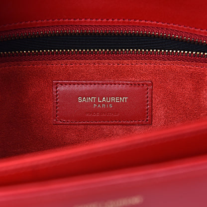 Saint Laurent Smooth Calfskin Medium Classic Monogram Universite Bag Red 6 of 20