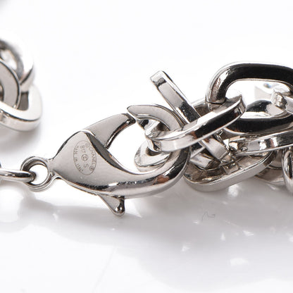 Chanel Crystal Strass Cross CC Necklace Silver 4 of 5