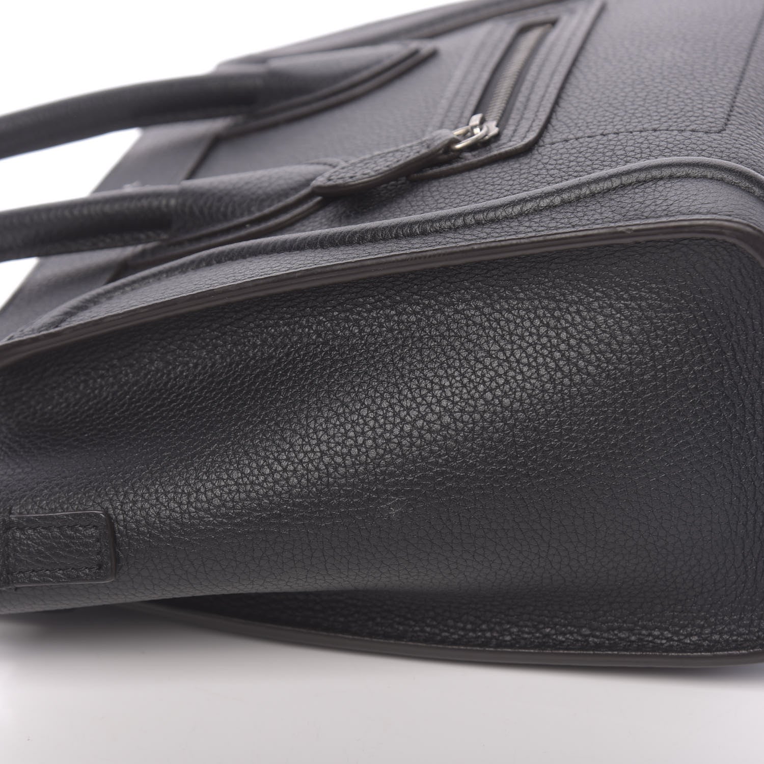 Celine Drummed Calfskin Nano Luggage Black 9 of 10