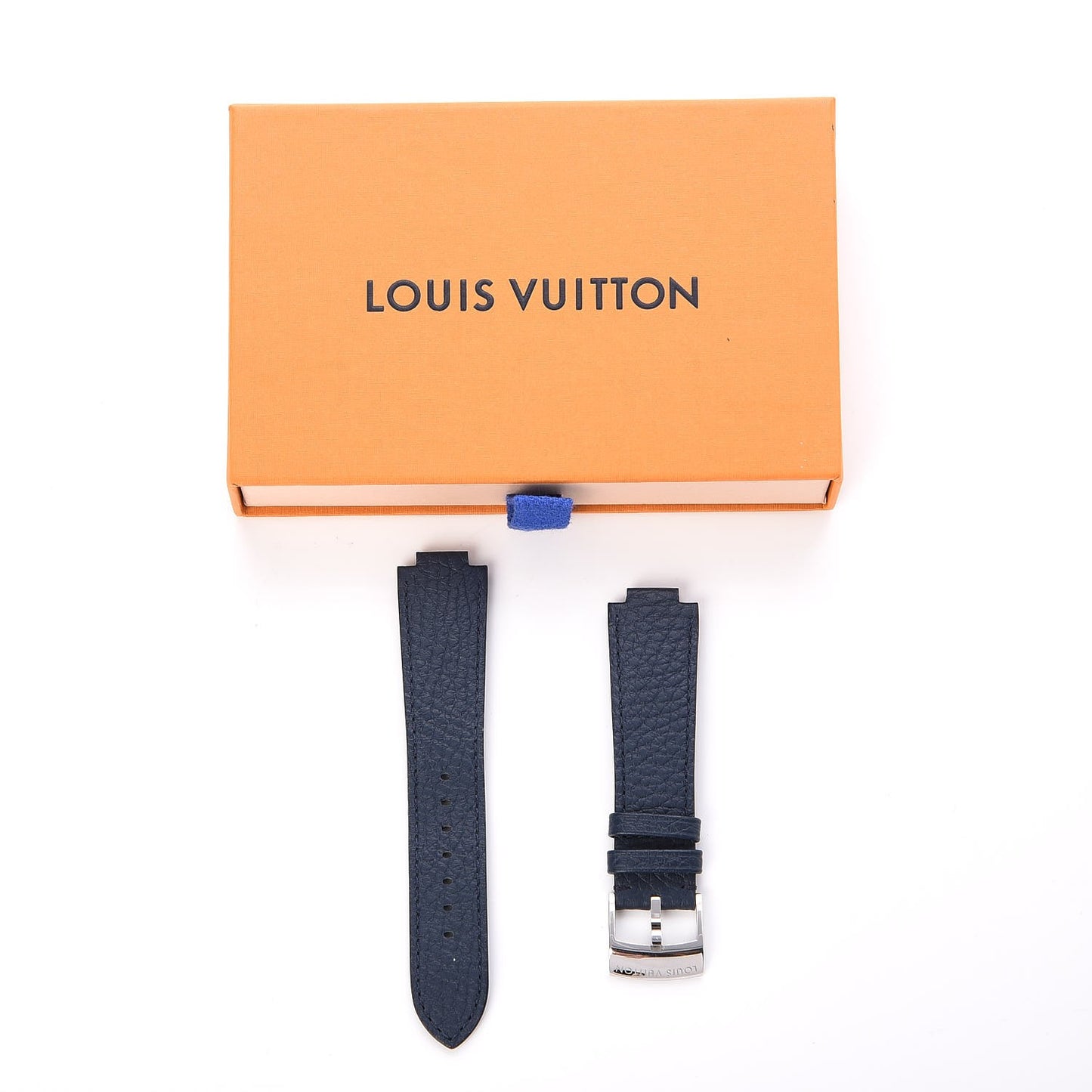 Calfskin 10mm Tambour Watch Strap Blue
