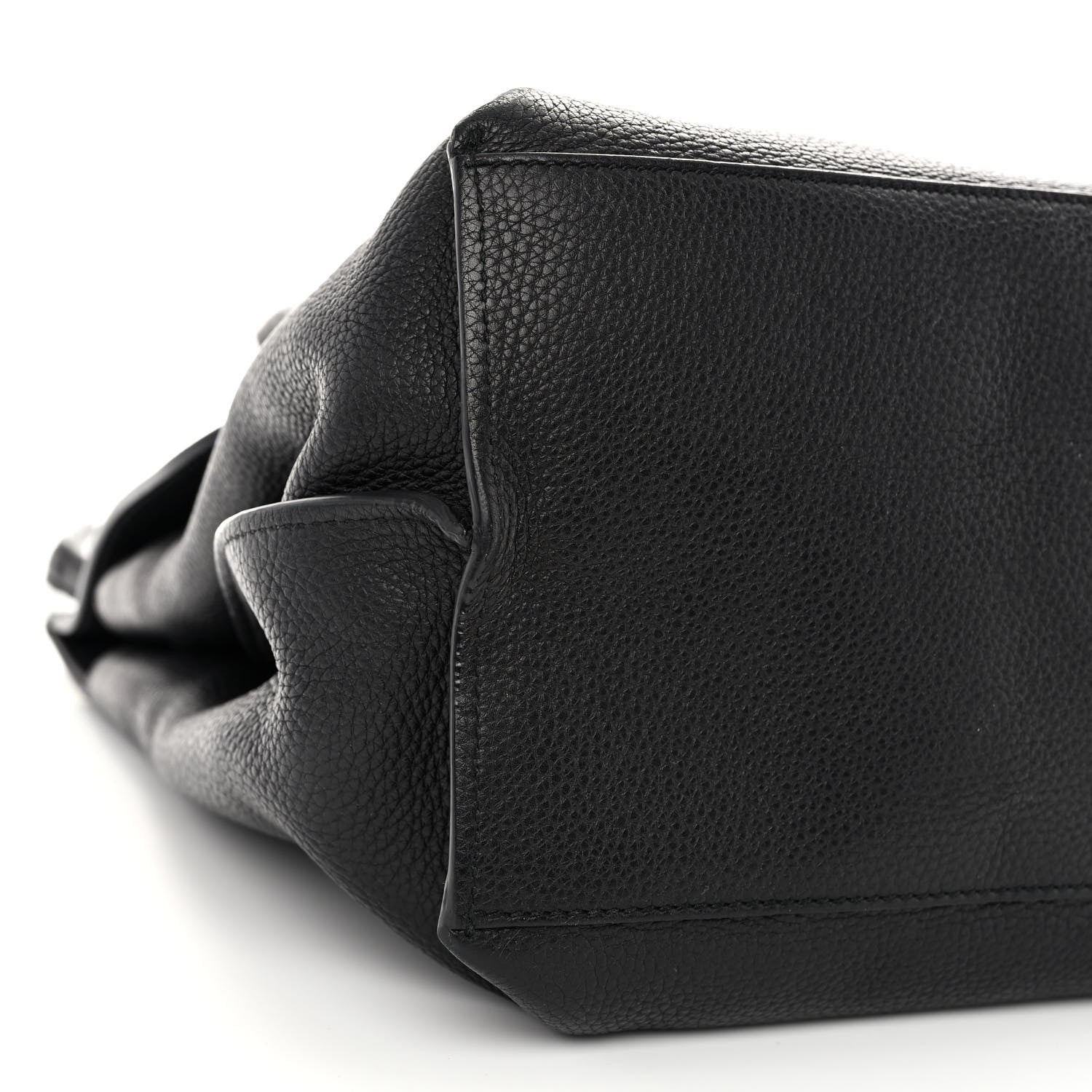 Gucci Pebbled Calfskin Large Bamboo Daily Top Handle Bag Black 9 of 11