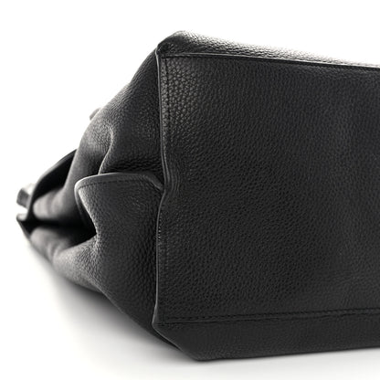 Gucci Pebbled Calfskin Large Bamboo Daily Top Handle Bag Black 9 of 11