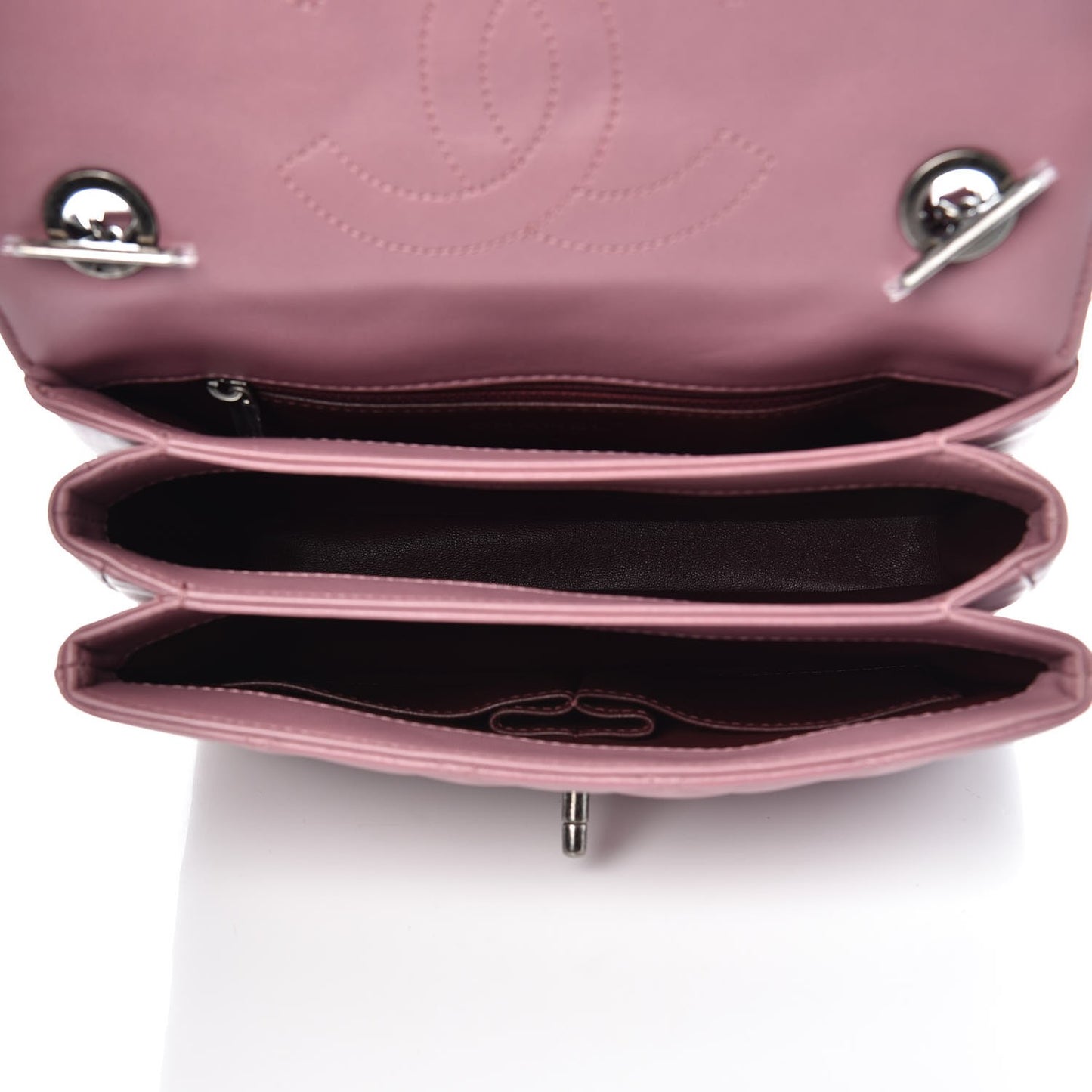 Lambskin Quilted Small Trendy CC Flap Dual Handle Bag Pink