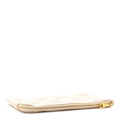 Chloe Calfskin Embossed Double Zip Flat Pouch Clutch Blush Nude 4 of 6
