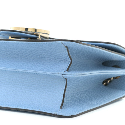 Gucci Dollar Calfskin Small Interlocking G Shoulder Bag Mineral Blue 6 of 9