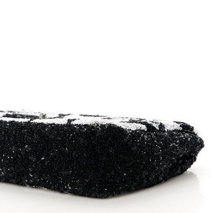 Chanel Sequin Mini Rectangular Flap Black White 11 of 12