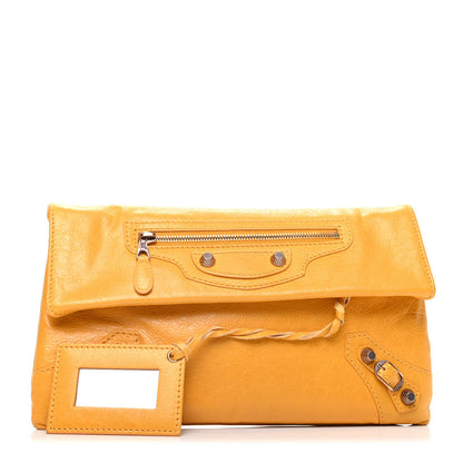 Balenciaga Agneau Giant 12 Rose Gold Hardware Envelope Clutch Mangue 1 of 6