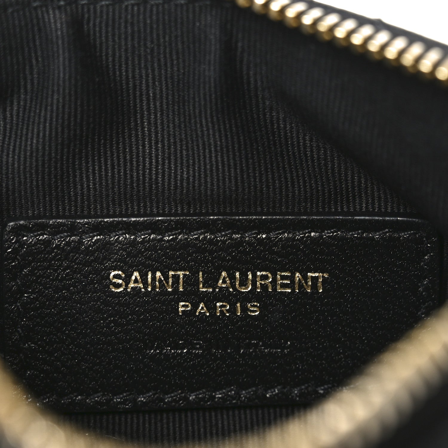 Saint Laurent Calfskin Matelasse Monogram Key Pouch Black 6 of 7
