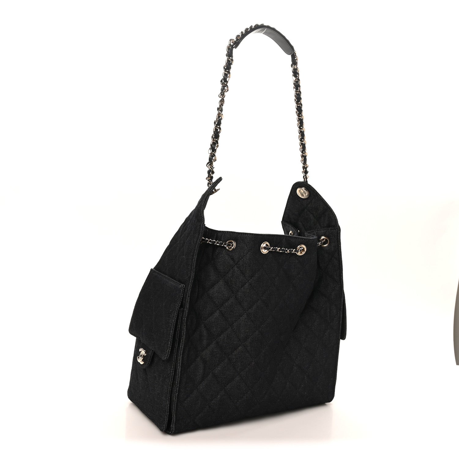 Chanel Denim Quilted Medium Chanel 25 Handbag Dark Blue 4 of 11