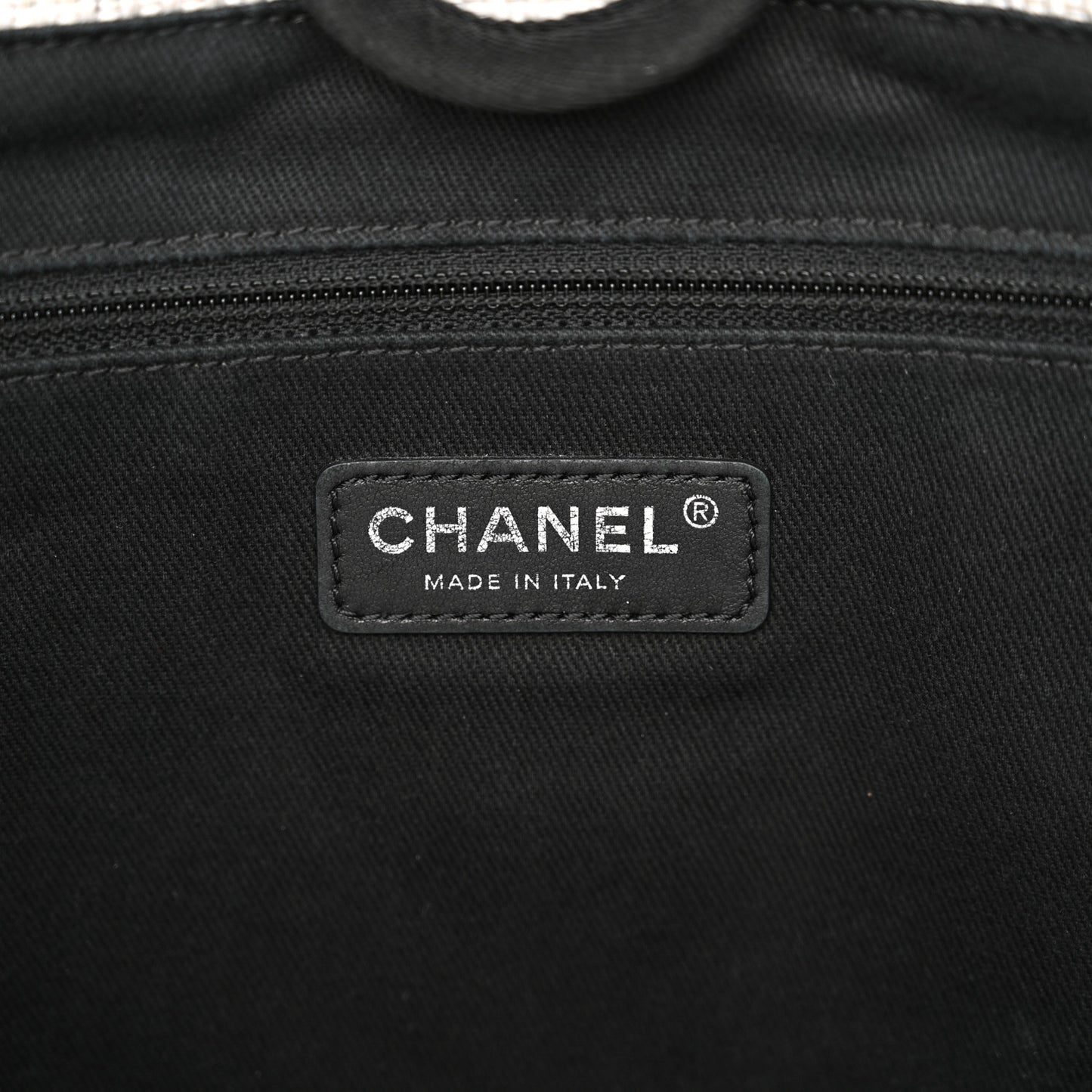 Woven Straw Raffia Small Deauville Tote Grey