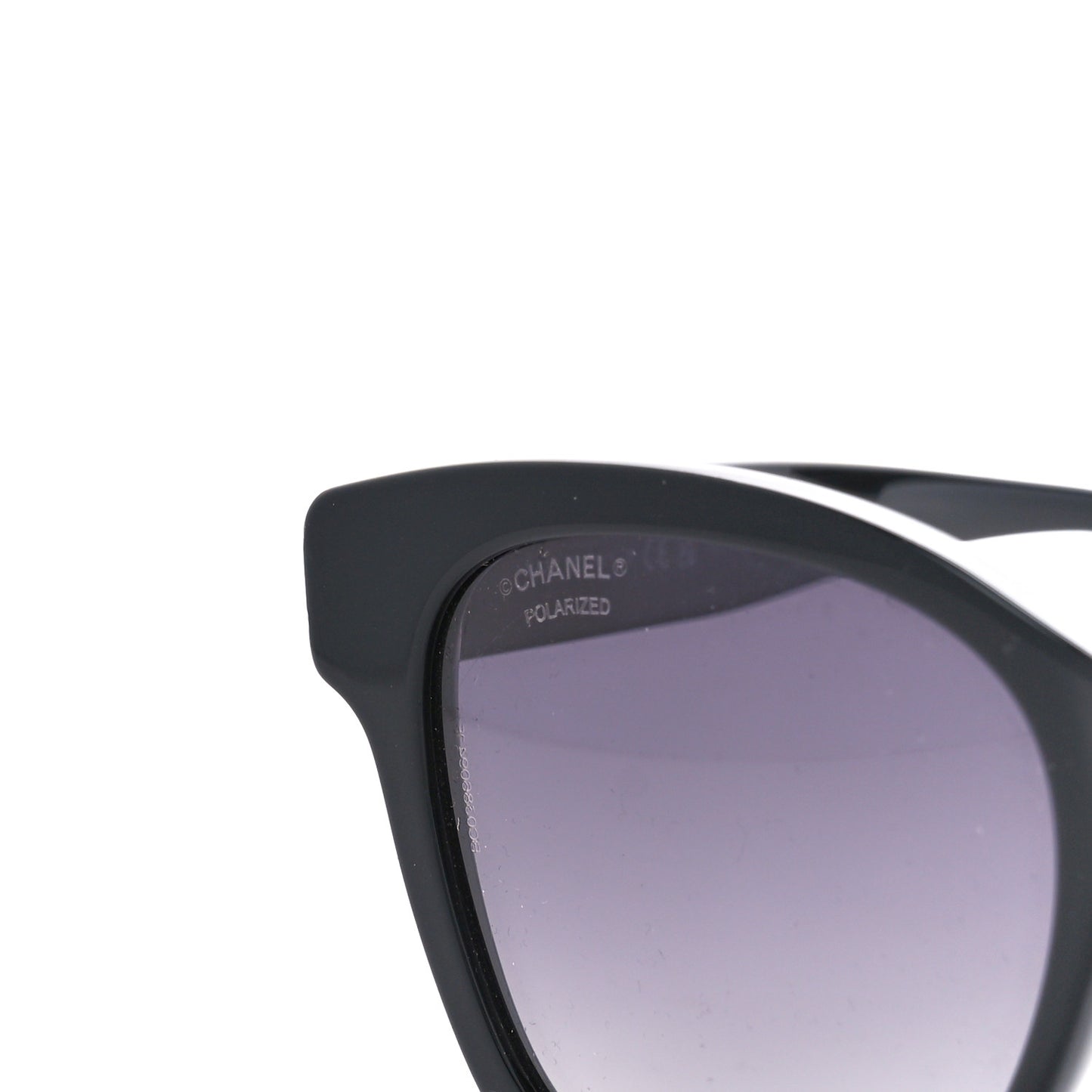 Acetate Polarized Pearl CC Square Sunglasses 5482-H-A Black