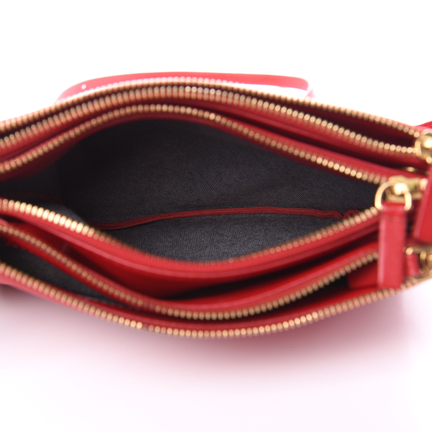 Celine Lambskin Small Trio Crossbody Bag Red 6 of 18