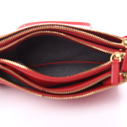Celine Lambskin Small Trio Crossbody Bag Red 6 of 18