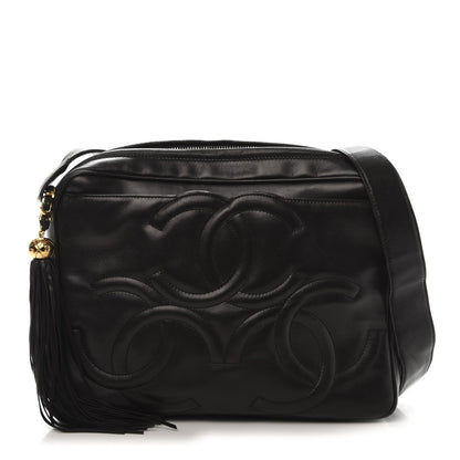 Chanel Lambskin CC Tassel Shoulder Bag Black 1 of 15