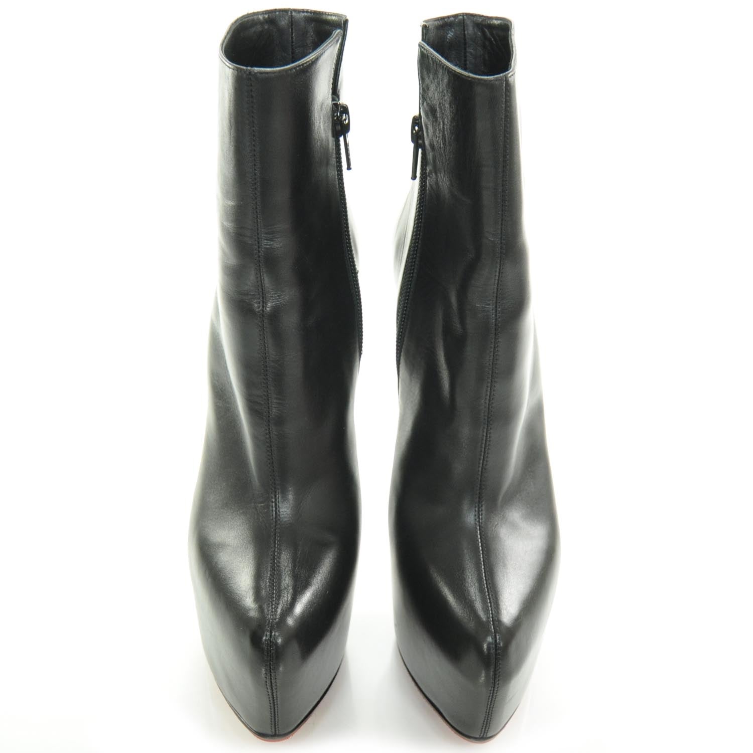 Christian Louboutin Leather Daf 160 Ankle Boots 38.5 Black 3 of 7