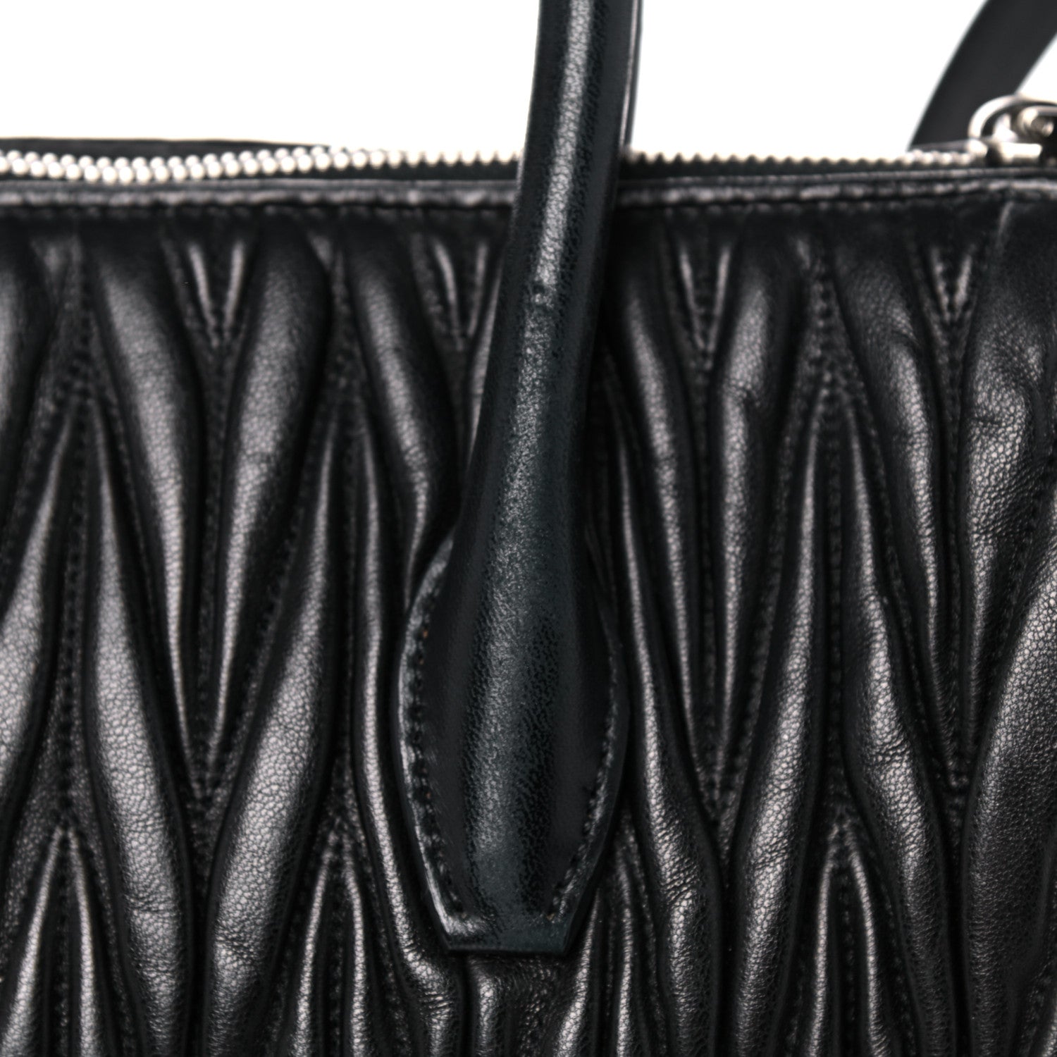 Miu Miu Nappa Matelasse Tote Black 17 of 23