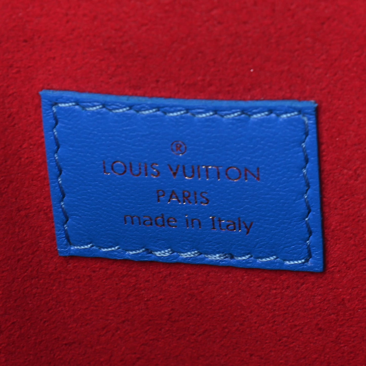 Lambskin Embossed Monogram Vuittamins Coussin PM Blue Red