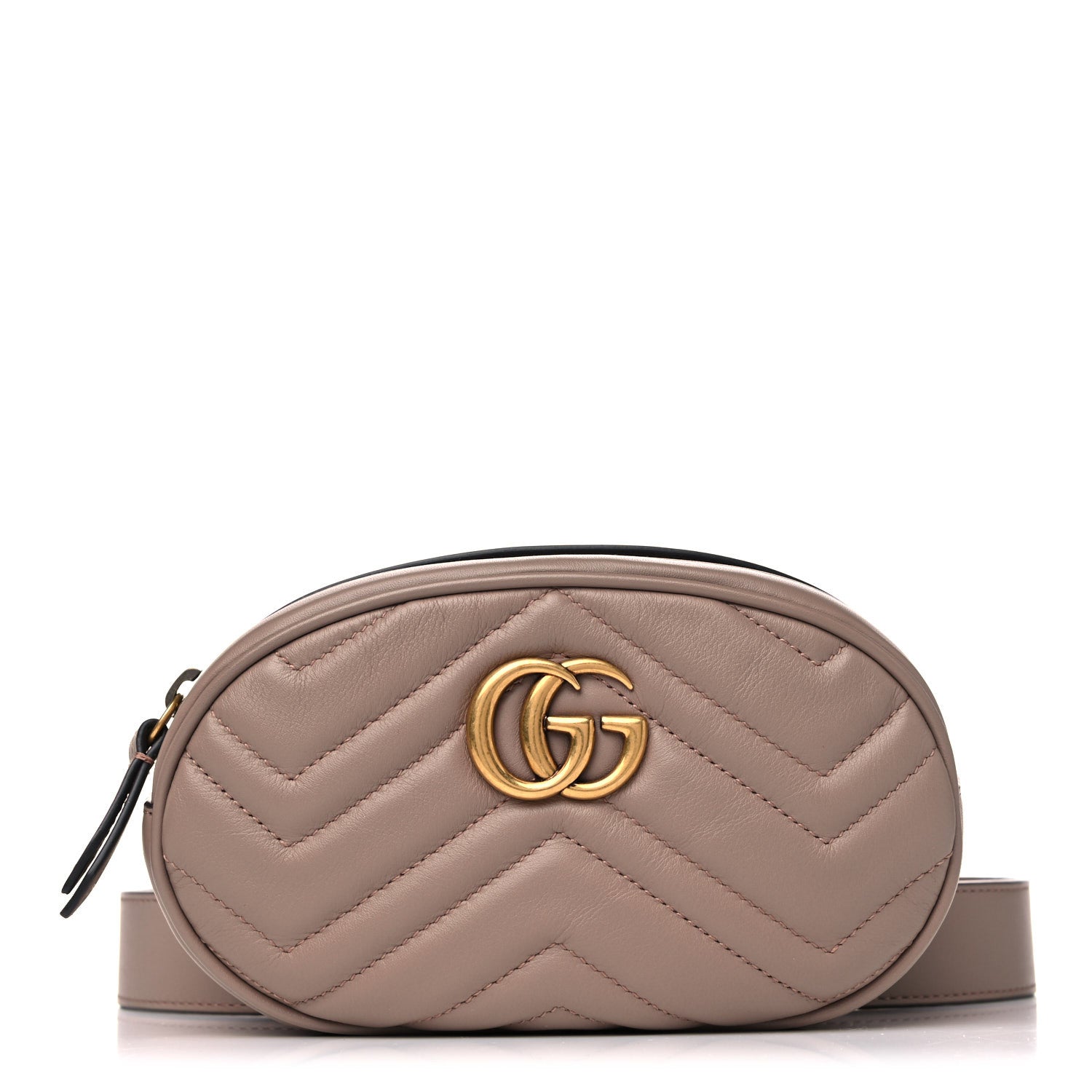 Gucci Calfskin Matelasse GG Marmont Belt Bag 95 38 Porcelain Rose 1 of 12