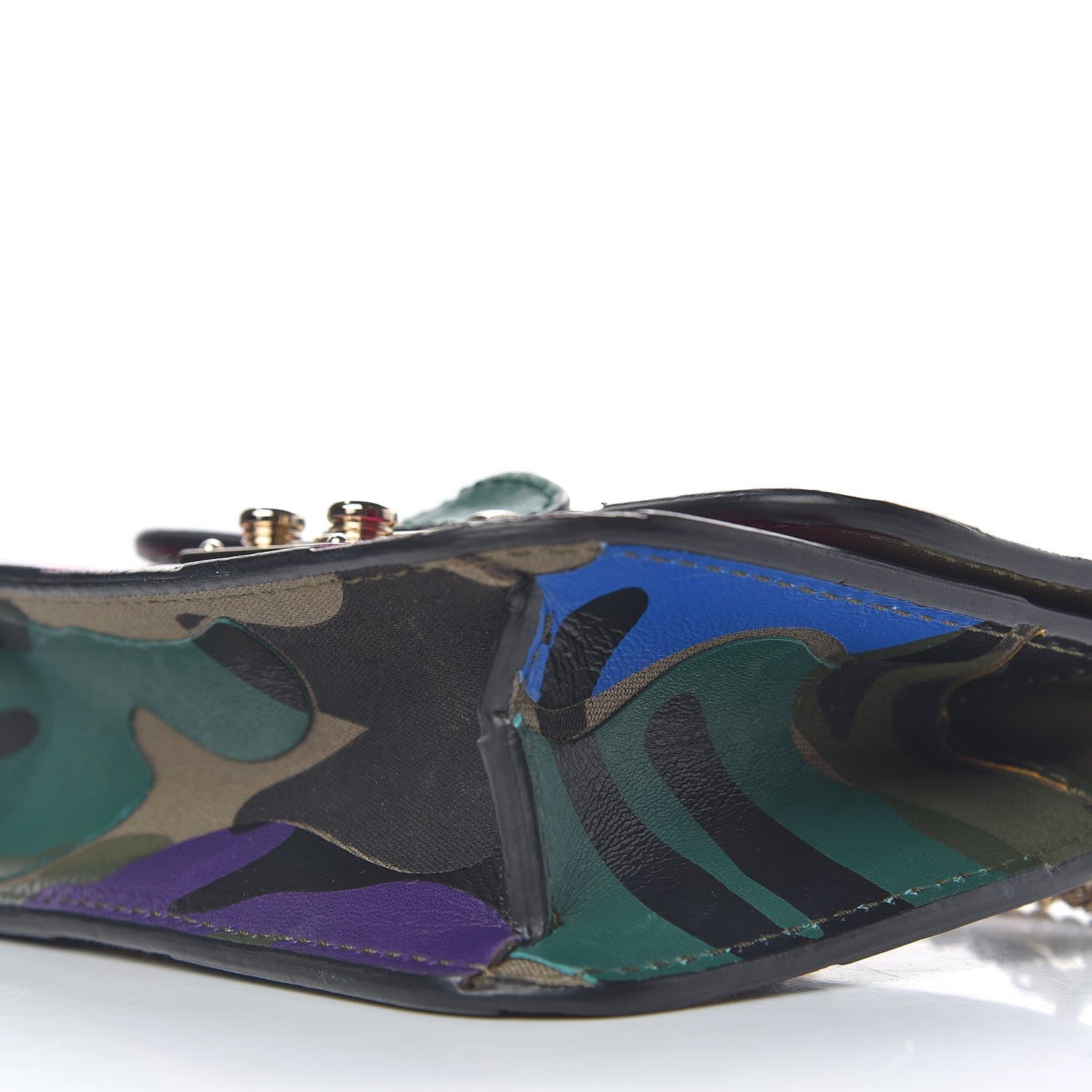 Valentino Garavani Nappa Canvas Camouflage Mini Glam Lock Rockstud Flap Multicolor 11 of 12