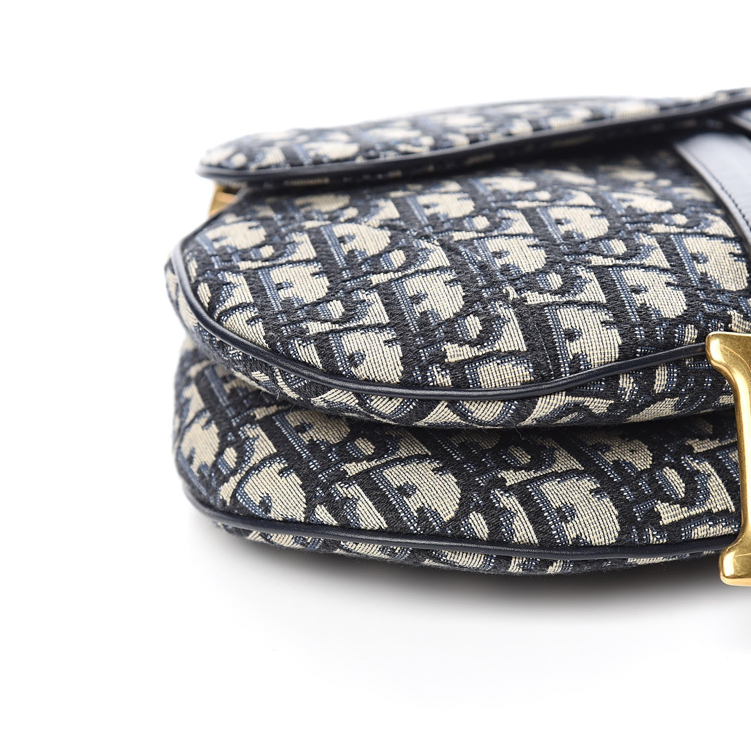 Christian Dior Oblique Saddle Bag Blue 8 of 10
