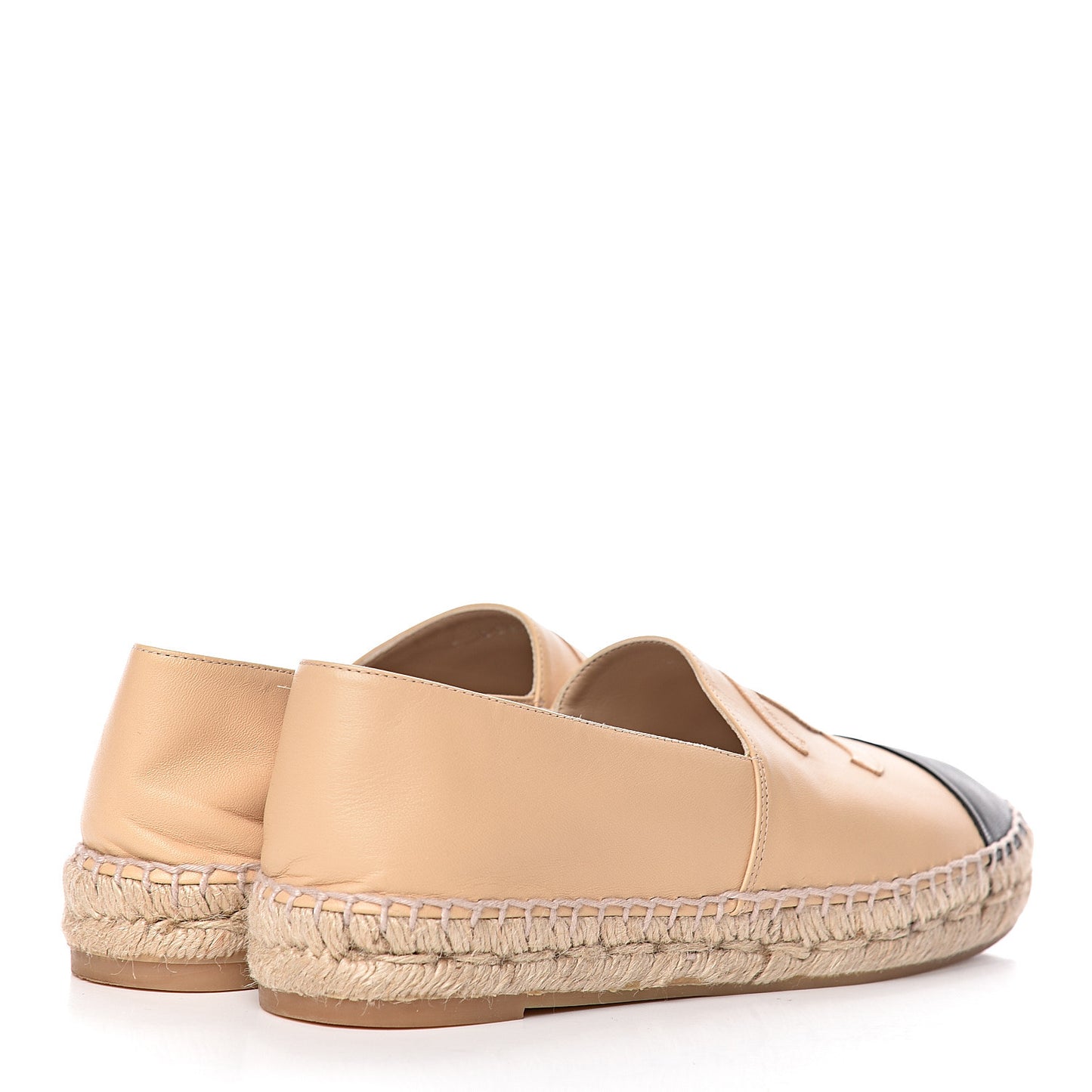 Lambskin CC Espadrilles 37 Beige Black