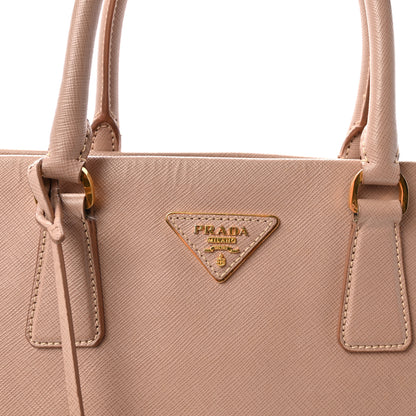 Prada Saffiano Soft Calfskin Double Handle Satchel Cipria 7 of 9