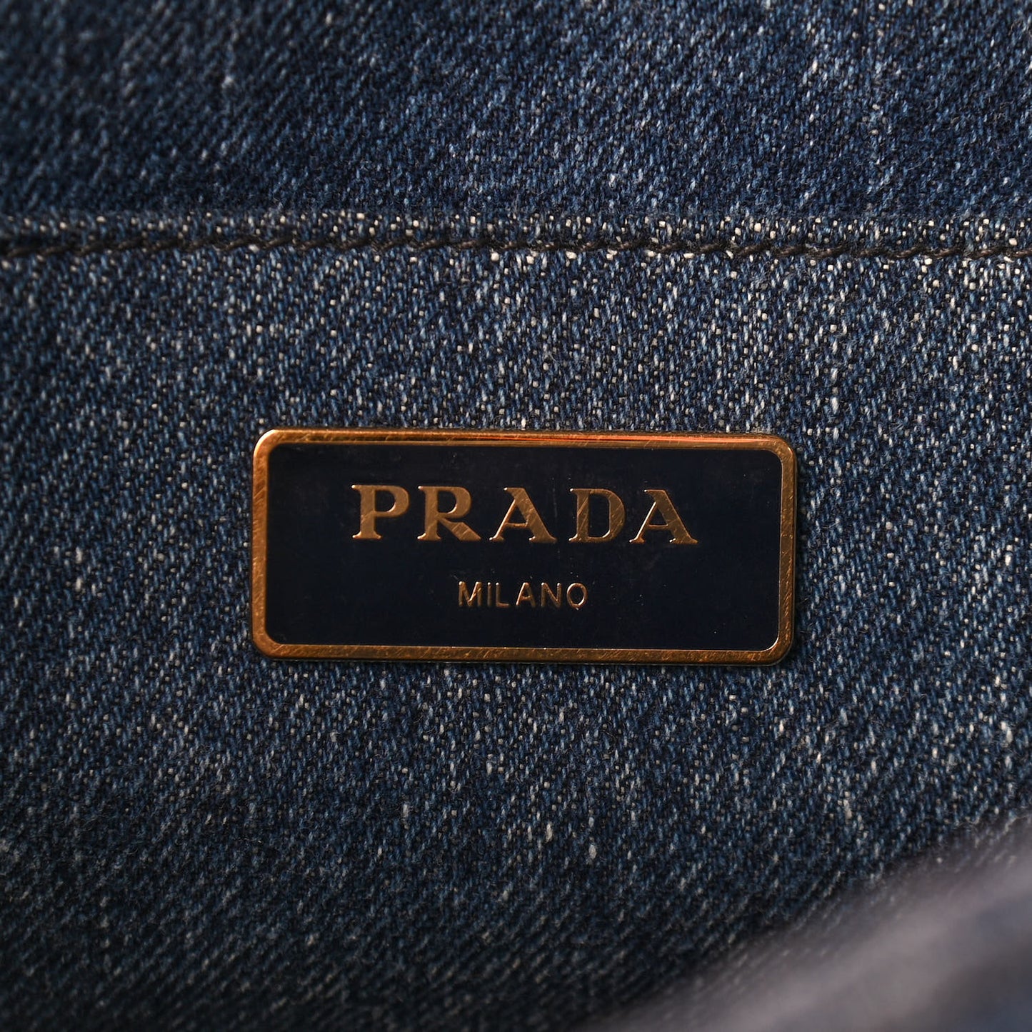 Denim Small Logo Tote Black