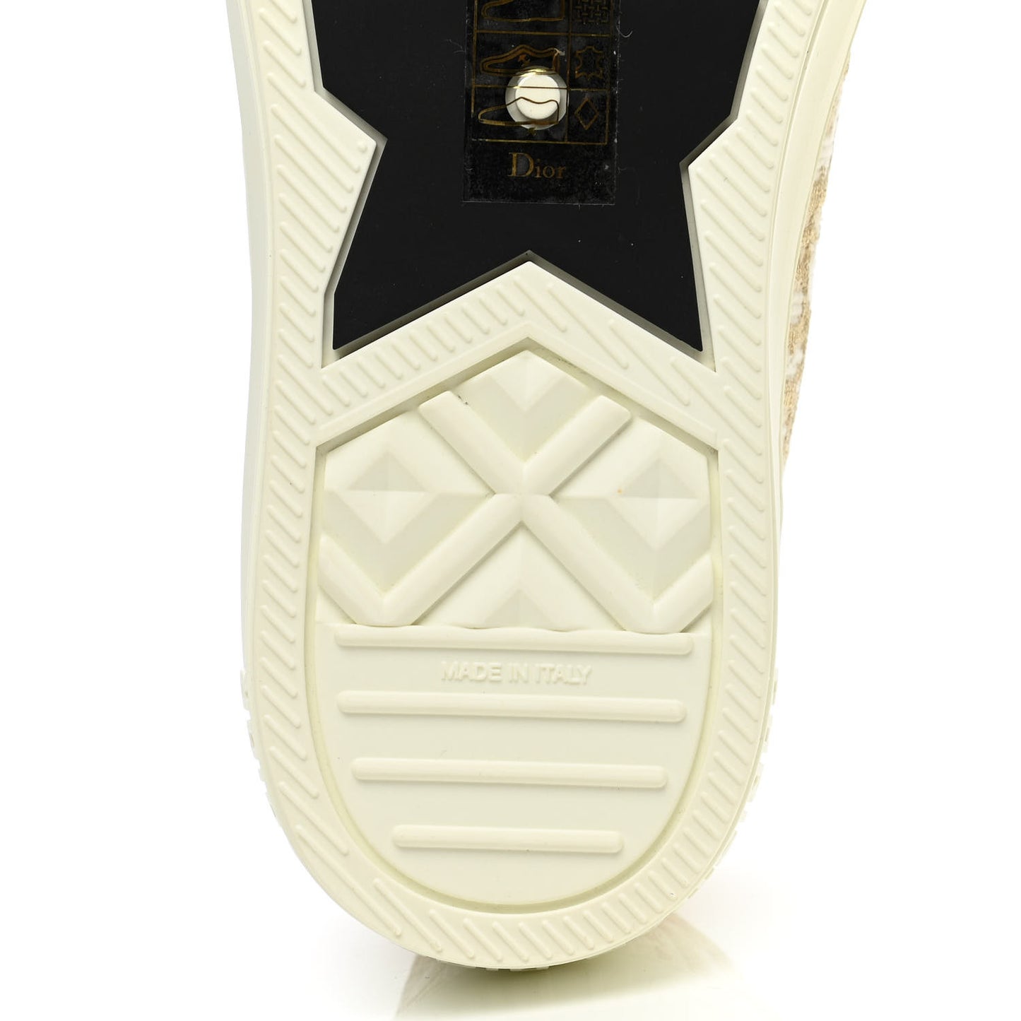 Canvas Oblique Walk'N'Dior Low Top Sneakers 37 Gold