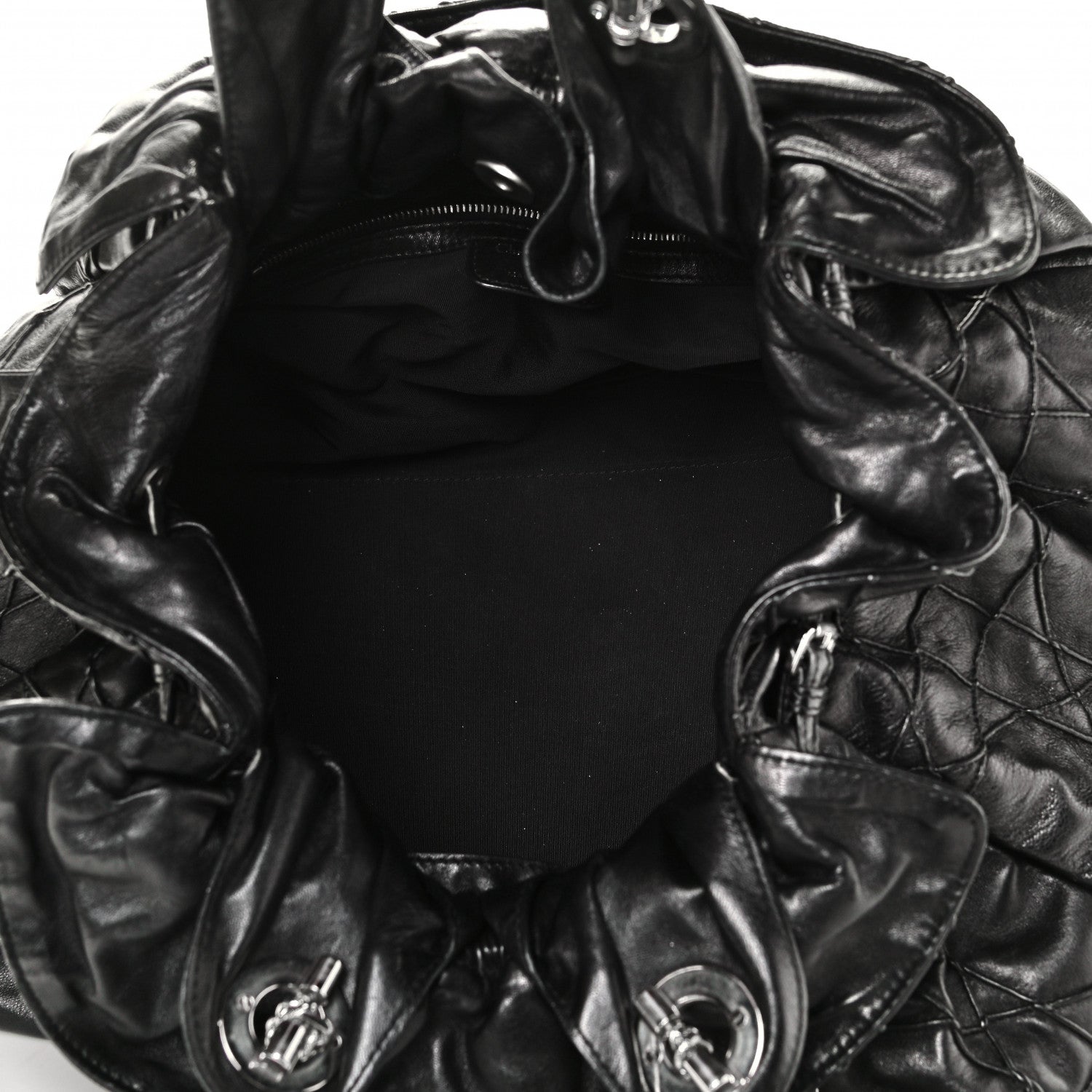 Christian Dior Lambskin Cannage Le Trente Tote Black 5 of 7
